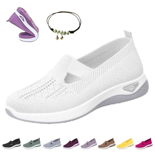 Konfortify Ortho-Max OrthopäDische Schuhe füR Frauen, Gesundheitsschuhe Damen mit FußBett, Laufschuhe füR Breite Fuß OrthopäDische, Leichte & Atmungsaktive Trainer Bequeme Turnschuhe(O,43) von HOPASRISEE