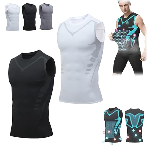 LuckySong Ionic Shaping Vest, Komfortables und atmungsaktives Eis-Seiden-Gewebe, zum Aufbau einer perfekten Figur (2PC-A,Medium) von HOPASRISEE