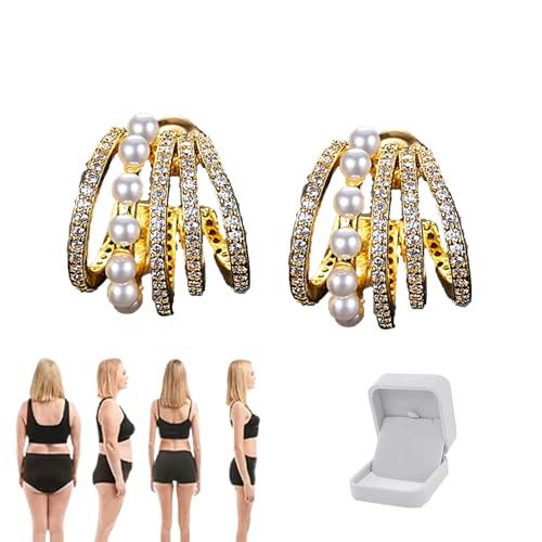 Lucpee Lymphatic Earrings,Lymphatic Fashion Oval Earrings Lucpee, Lymphvity Magnetherapy Germanium Earrings (Gold) von WRSFXV