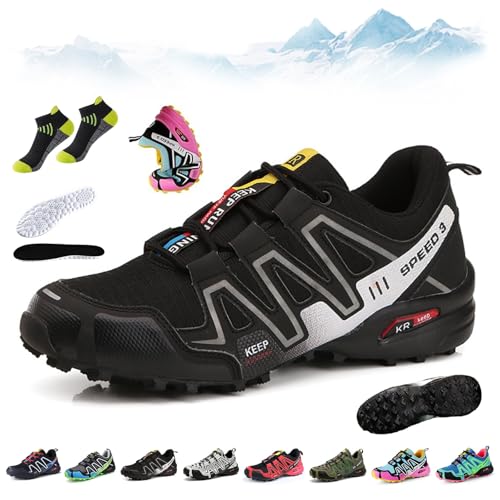 Orthotrekking - Ergonomischer Schmerzlindernder Trekking U.- Wanderschuh, Speed 3 Wanderschuhe, Bergxperten OrthopäDische Schuhe, Atmungsaktive , Rutschfeste, FüR Wandern Und Spazierengehen(D,45) von HOPASRISEE
