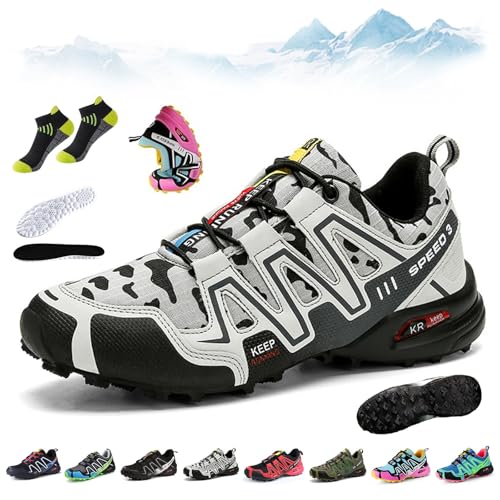 Orthotrekking - Ergonomischer Schmerzlindernder Trekking U.- Wanderschuh, Speed 3 Wanderschuhe, Bergxperten OrthopäDische Schuhe, Atmungsaktive , Rutschfeste, FüR Wandern Und Spazierengehen(E,41) von HOPASRISEE