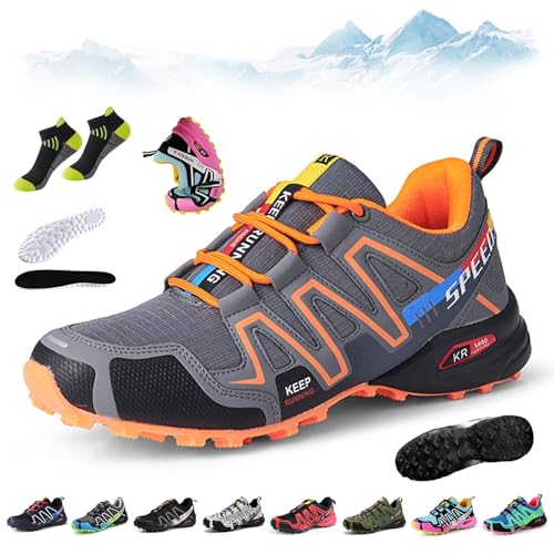 Orthotrekking - Ergonomischer Schmerzlindernder Trekking U.- Wanderschuh, Speed 3 Wanderschuhe, Bergxperten OrthopäDische Schuhe, Atmungsaktive , Rutschfeste, FüR Wandern Und Spazierengehen(K,41) von HOPASRISEE