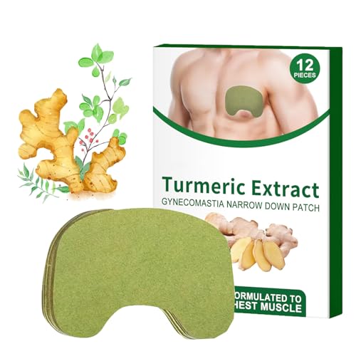 TurmericMax Gynecomastia Compress Patch, Gynecomastia Tightening Ginger Patch, Gynecomastia Cellulite Melting Patch, Anti Cellulite Patch for Gynecomastia (1Box-12PC) von HOPASRISEE