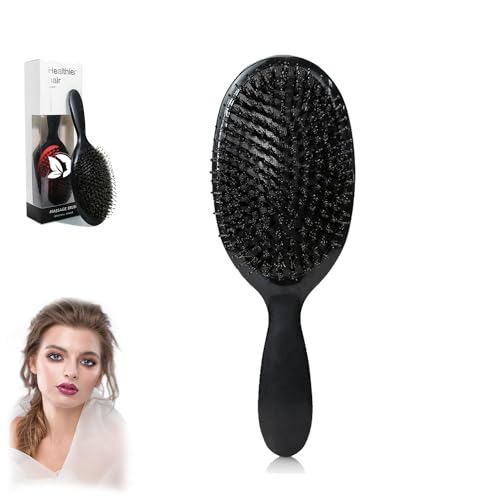 Vayose No Shampoo Hair Brush,Vayose Hair Brush,Boar Bristle Hair Brush, Detangling Hair Brush Boar Bristle Comfortable Ergonomic Design for Menand Women of All Hair Types (1Pcs Black B) von HOPASRISEE