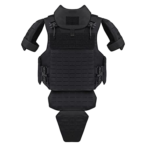 HOPBLOCK Taktische Weste Herren, Militär Plattenträger Weste Nashorn D-Verteidigung Combat Weste, Militär Airsoft Paintball Einstellbar Einsatzweste Tactical Vest von HOPBLOCK
