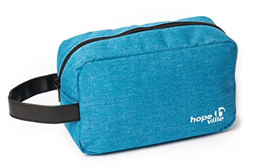 HOPEVILLE Kulturbeutel, leichte und hochwertige Kulturtasche, Kosmetiktasche für Damen und Herren für die Reise, Ausflug und Sport (Blau) von Hopeville
