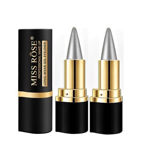 2PCS White Eyeliner Cream –Brightener Eyeshadow Pencil Set, Highly Pigmented Long Lasting Smudge-proof Shimmer Cream Eyeshadow Pen For Women (2PCSB) von HOPHAT
