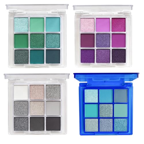 4 Pack Eyeshadow Palette Set– 9 Colors Eye Makeup Kit, Black, Blue, Green, Purple Eye Shadow Shades, Convenient Portable Travel Eyeshadow Palette (Set A) 4 Pack Eyeshadow Palette Set– 9 Colors Eye Makeup Kit, Black, Blue, Green, Purple Eye Shadow Shades, Convenient Portable Travel Eyeshadow Palette (Set A) von HOPHAT
