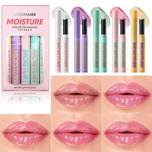 5 Packs Jelly Lipstick Set, Fruit Color Change Lip Balm Set, Aloe Vera Strawberry Blueberry Coconut Honey Color Change Lip Balm, Long Lasting Moisturizer Lip Makeup Set 5 Packs Jelly Lipstick Set, Fruit Color Change Lip Balm Set, Aloe Vera Strawberry Blueberry Coconut Honey Color Change Lip Balm, Long Lasting Moisturizer Lip Makeup Set von HOPHAT