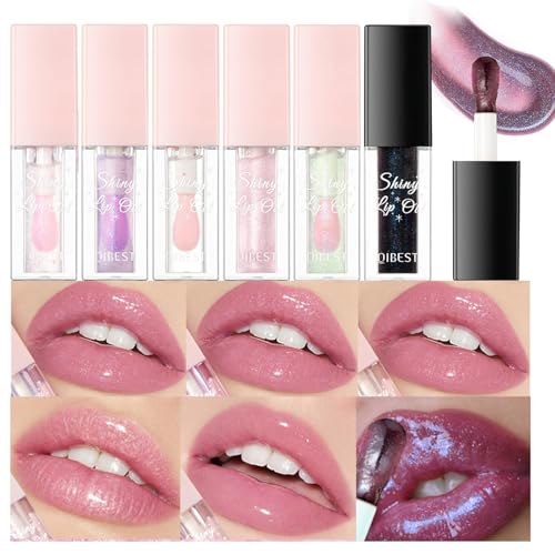 6PCS Color Changing Lip Gloss Set, Liquid Lipstick Set, Moisturising Long Lasting Waterproof Liquid Lipstick Lip Tinted Lip Gloss for Girls and Women (Set D) von HOPHAT