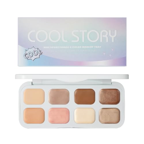 8 Colour Cream Eyeshadow Palette - Multi-Use as Highlighter & Contour, Highly Pigmented, Long-Lasting, Concealer Palette Blendable Makeup Set for Shimmer & Matte Looks 8 Colour Cream Eyeshadow Palette - Multi-Use as Highlighter & Contour, Highly Pigmented, Long-Lasting, Concealer Palette Blendable Makeup Set for Shimmer & Matte Looks von HOPHAT