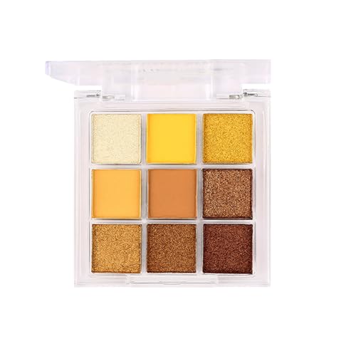 9 Colors Eyeshadow Palette – Lemon Eyeshadow Theme, Matte & Glitter Convenient Portable Travel Eye Makeup Palette for Christmas & Music Festivals (Lemon) von HOPHAT