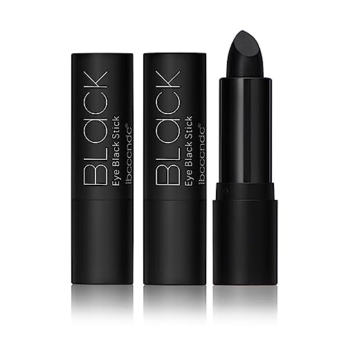 Eye Black Stick for Sports, Black Eyeshadow Lipstick Body Face Painting Colours Black Creamy Sticks for Football, Baseball, Softball and Halloween Party Makeup (# 2PCS) von HOPHAT