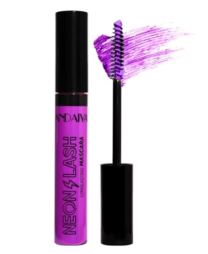 Neon Mascara UV Glow Rainbow Colorful Mascara Natural Lengthening and Thickening Effect No Clumping Waterproof Smudge-Proof Mascara (# Color 06) von HOPHAT