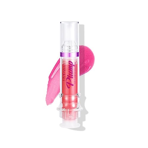 Plumping Lip Oil With Chili Extract - Clear Pink Instant Plumper Lip Gloss, Hydrating & Nourishing Tinted Lip Balm Liquid Lipstick for Day & Night Moisturizing Lips (03#) von HOPHAT