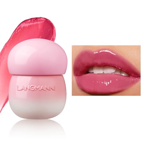 Pudding Glow Lip Balm, Moisturizing Jelly Lipstick, Creative Cute Little Mushroom Jar Lip Gloss, Hydrating Lip Care Tint with Glossy Finish, Waterproof Non-stick Jelly Lipstick (# 03) von HOPHAT