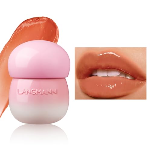 Pudding Glow Lip Balm, Moisturizing Jelly Lipstick, Creative Cute Little Mushroom Jar Lip Gloss, Hydrating Lip Care Tint with Glossy Finish, Waterproof Non-stick Jelly Lipstick (# 04) von HOPHAT