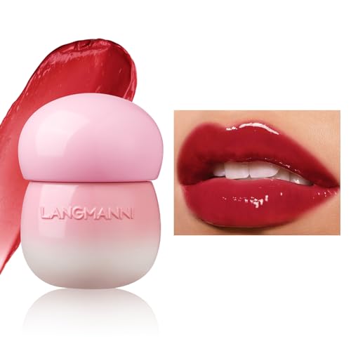 Pudding Glow Lip Balm, Moisturizing Jelly Lipstick, Creative Cute Little Mushroom Jar Lip Gloss, Hydrating Lip Care Tint with Glossy Finish, Waterproof Non-stick Jelly Lipstick (# 05) von HOPHAT