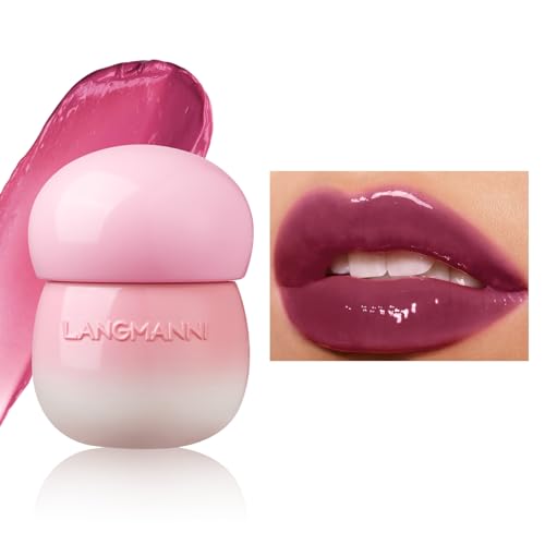 Pudding Glow Lip Balm, Moisturizing Jelly Lipstick, Creative Cute Little Mushroom Jar Lip Gloss, Hydrating Lip Care Tint with Glossy Finish, Waterproof Non-stick Jelly Lipstick (# 06) von HOPHAT