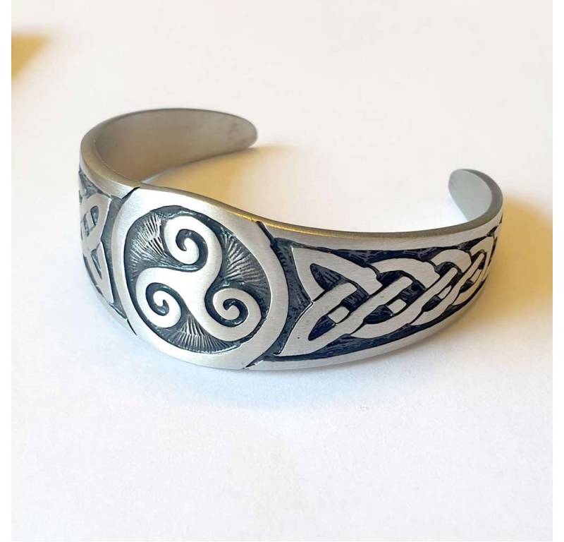 HOPLO Armband Armreif Celtic massiv Zinn 58mm Durchmesser Armspange Schmuck von HOPLO