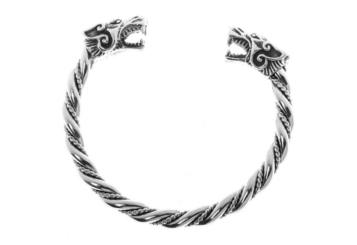 HOPLO Armband Armreif Wikinger-Drachen echt Silber gross von HOPLO