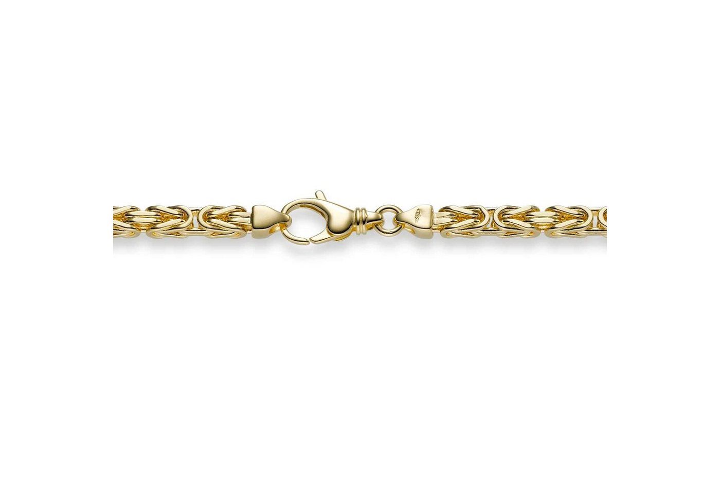 HOPLO Goldarmband Goldkette Königskette Länge 19cm - Breite 4,0mm - 585-14 Karat Gold von HOPLO