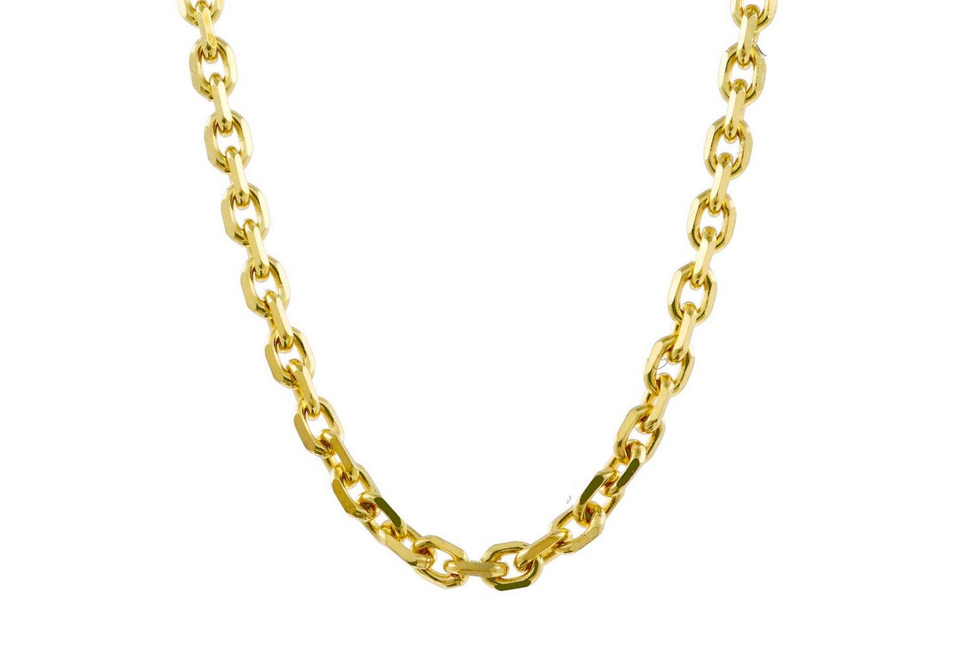 HOPLO Goldkette Ankerkette diamantiert Länge 36cm - Breite 1,3mm - 333-8 Karat Gold, Made in Germany von HOPLO
