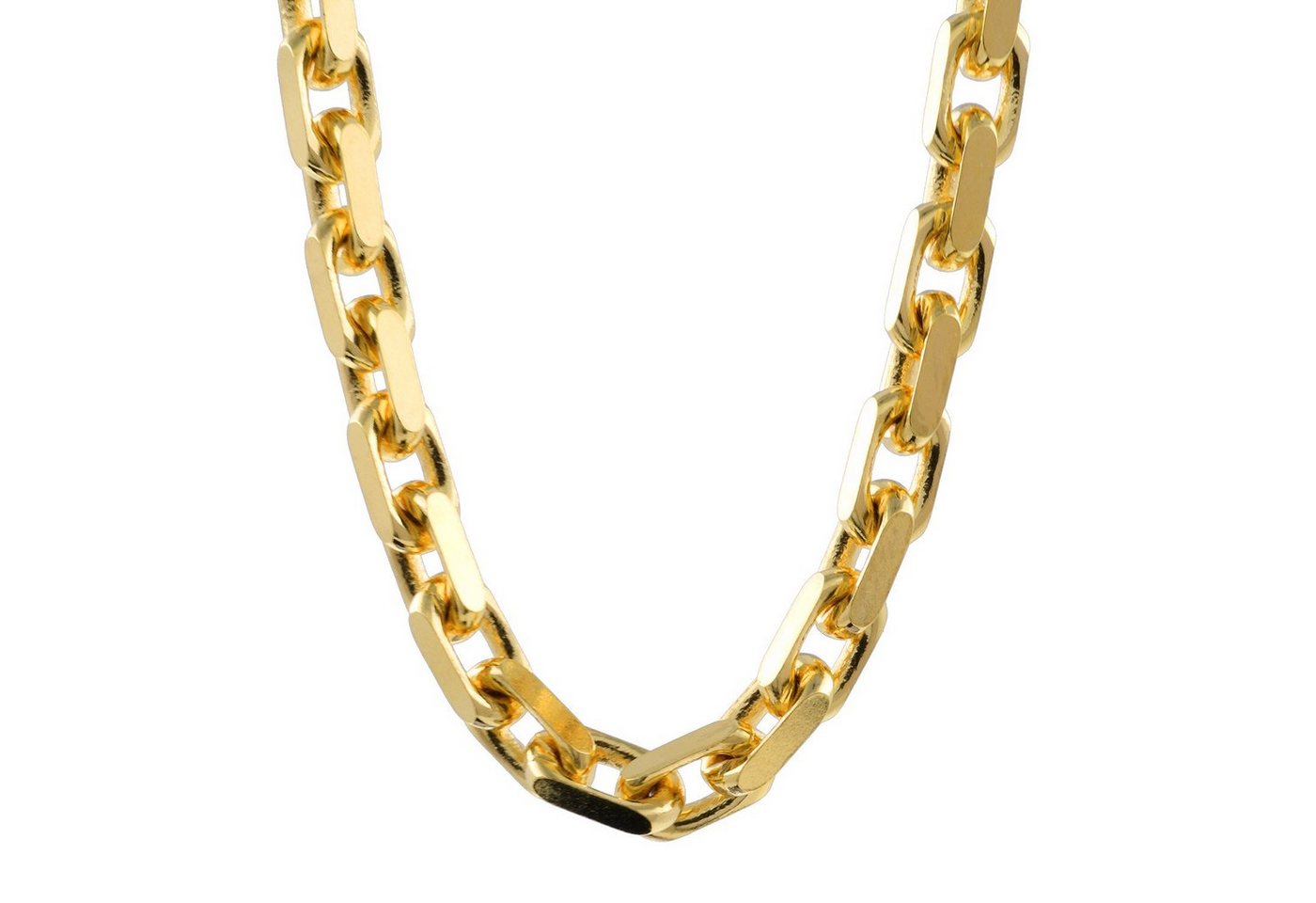 HOPLO Goldkette Ankerkette diamantiert Länge 45cm - Breite 3,0mm - 333-8 Karat Gold, Made in Germany von HOPLO