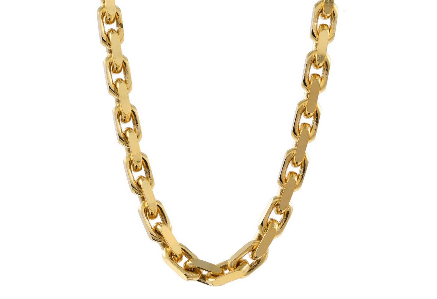 HOPLO Goldkette Ankerkette diamantiert Länge 45cm - Breite 2,5mm - 750-18 Karat Gold, Made in Germany von HOPLO