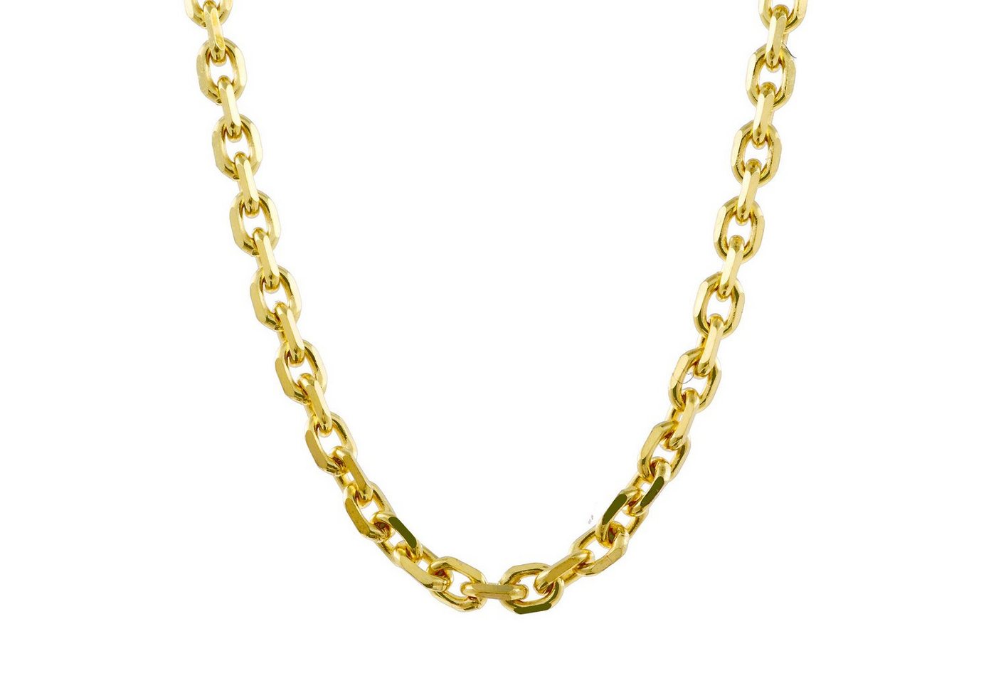 HOPLO Goldkette Ankerkette diamantiert Länge 42cm - Breite 1,3mm - 333-8 Karat Gold, Made in Germany von HOPLO