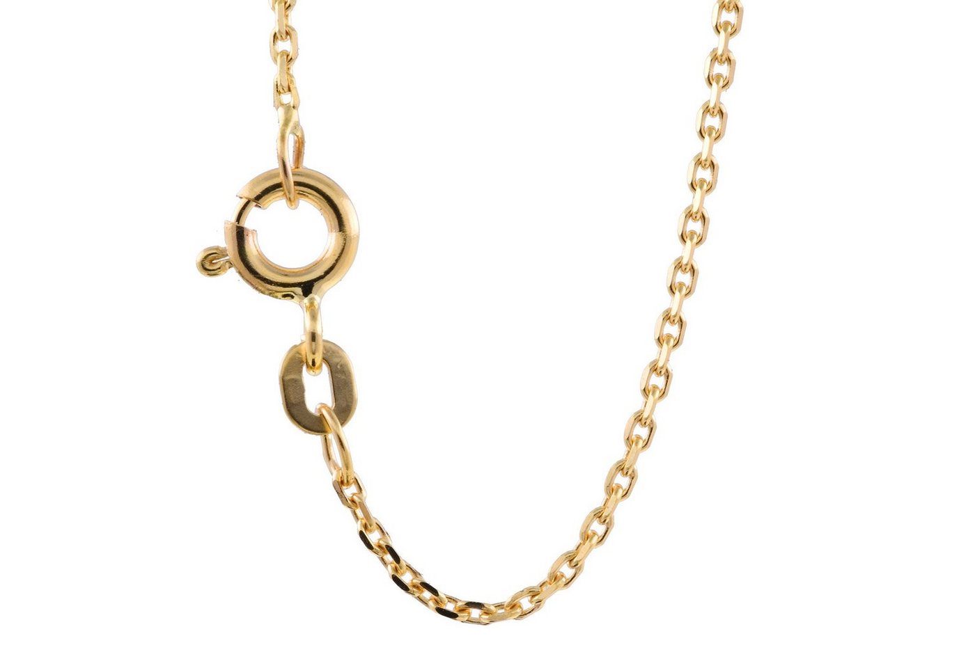 HOPLO Goldkette Ankerkette diamantiert Länge 36cm - Breite 1,3mm - 585-14 Karat Gold, Made in Germany von HOPLO