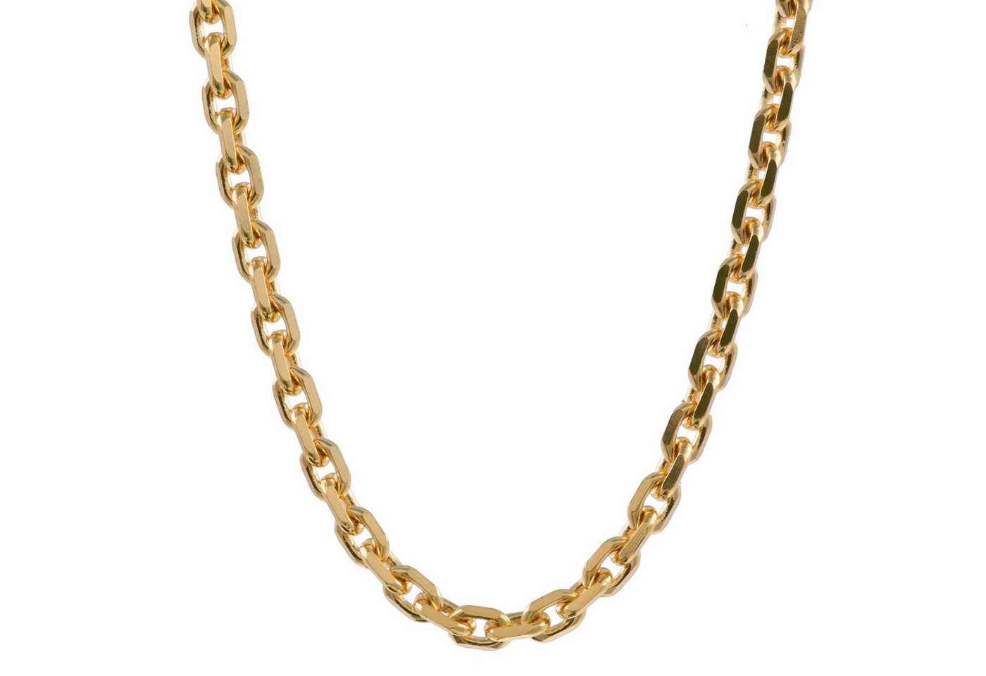HOPLO Goldkette Ankerkette diamantiert Länge 40cm - Breite 1,7mm - 585-14 Karat Gold, Made in Germany von HOPLO