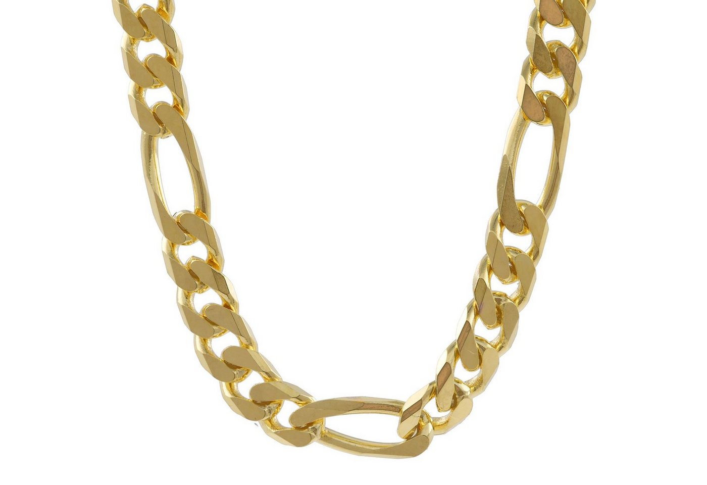 HOPLO Goldkette Goldkette Figarokette Länge 60cm - Breite 4,3mm - 333-8 Karat Gold, Made in Germany von HOPLO