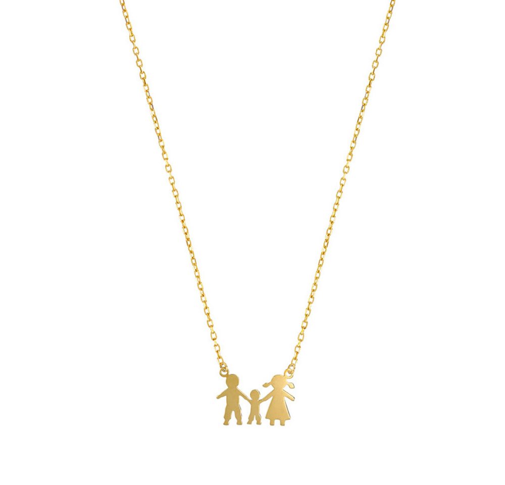 HOPLO Goldkette Goldkette Collier Kette Halskette Familie massiv 375-9 Karat Gold, Made in Germany von HOPLO