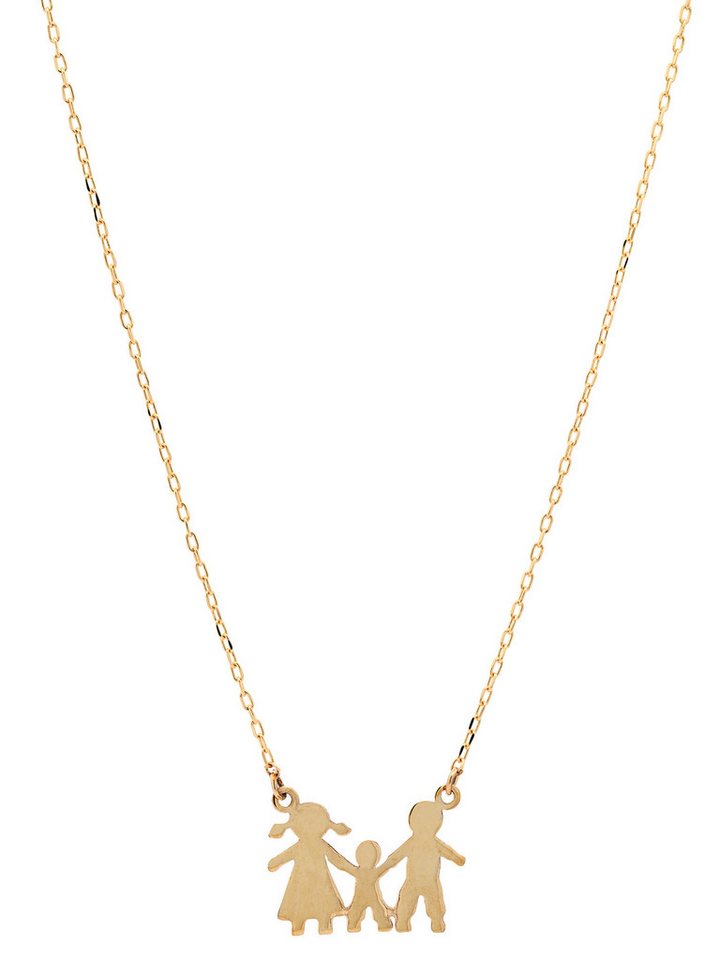 HOPLO Goldkette Goldkette Collier Kette Halskette Familie massiv 375-9 Karat Gold, Made in Germany von HOPLO