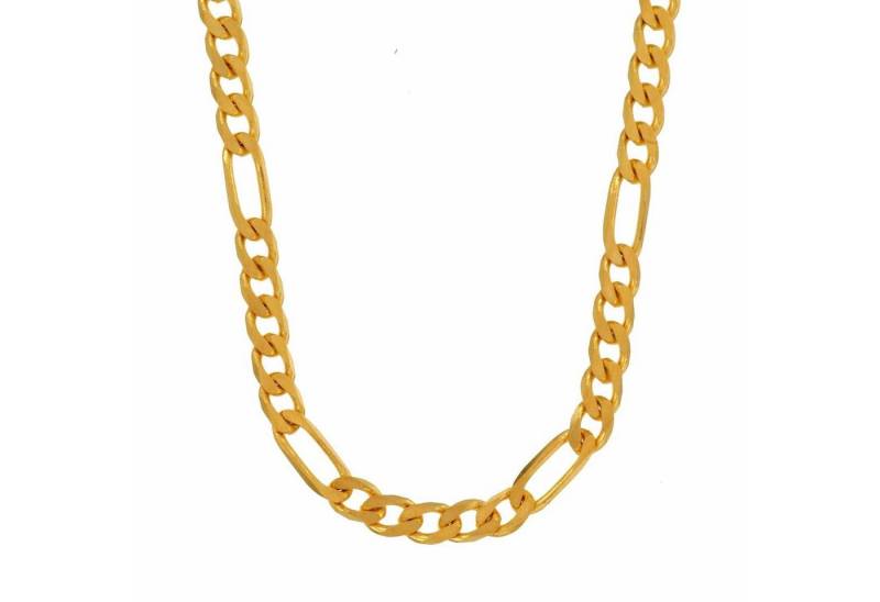 HOPLO Goldkette Goldkette Figarokette Länge 50cm - Breite 3,4mm - 585-14 Karat Gold, Made in Germany von HOPLO