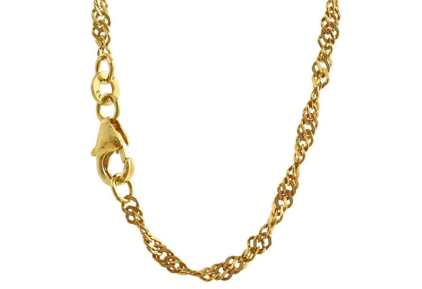 HOPLO Goldkette Goldkette Singapurkette Länge 45cm - Breite 2,4mm - 333-8 Karat Gold, Made in Germany von HOPLO