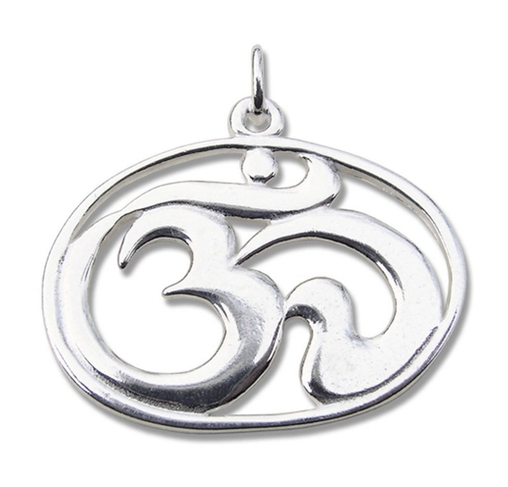 HOPLO Kettenanhänger Aum (Om) Schmuck Anhänger 925er Silber - sonstige Symbole - 35x34mm von HOPLO