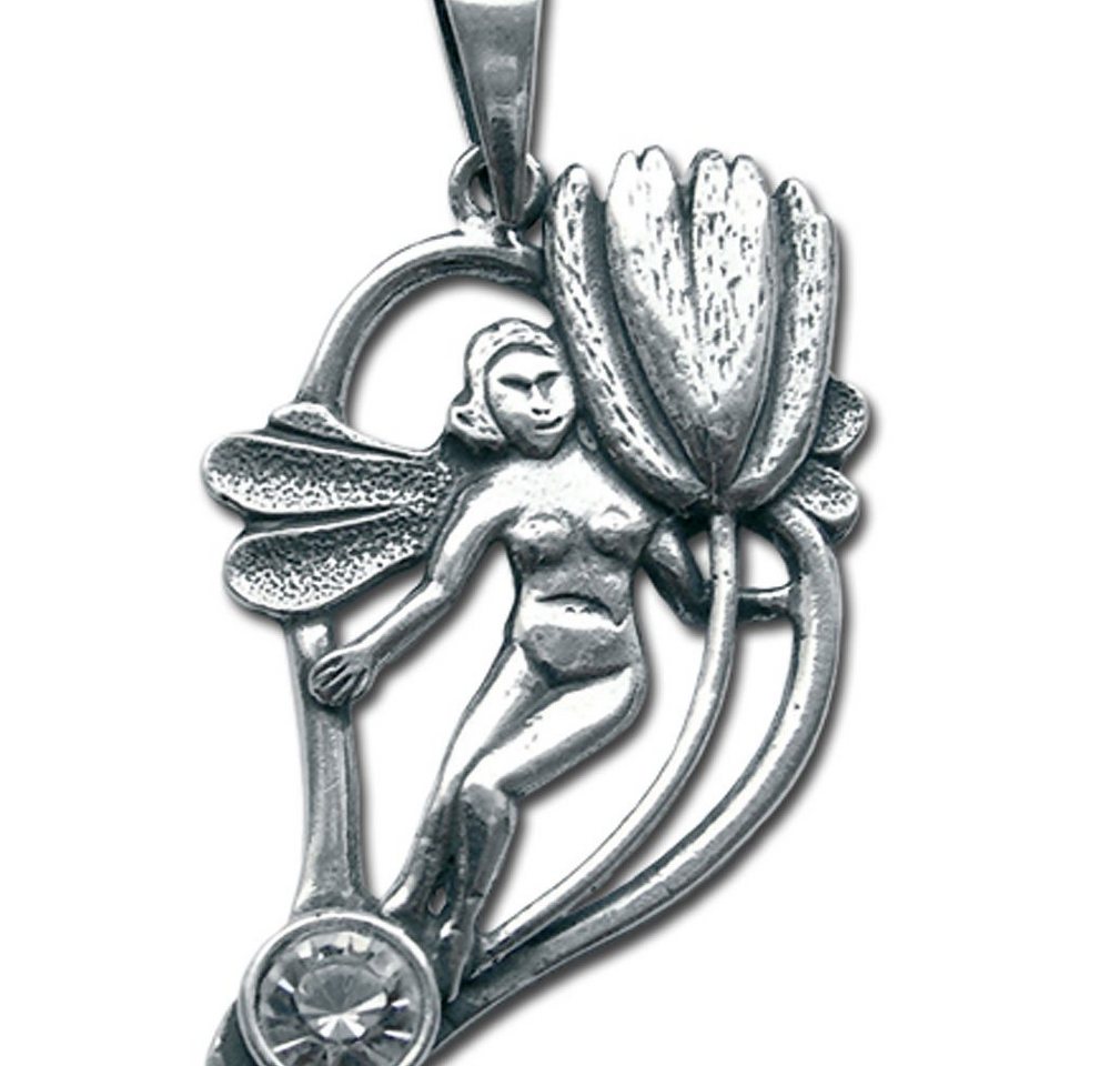 HOPLO Kettenanhänger Blumenelfe Schmuck Anhänger 925er Silber - Elfen Feen - 47x31mm HOPLO Kettenanhänger Blumenelfe Schmuck Anhänger 925er Silber - Elfen Feen - 47x31mm von HOPLO