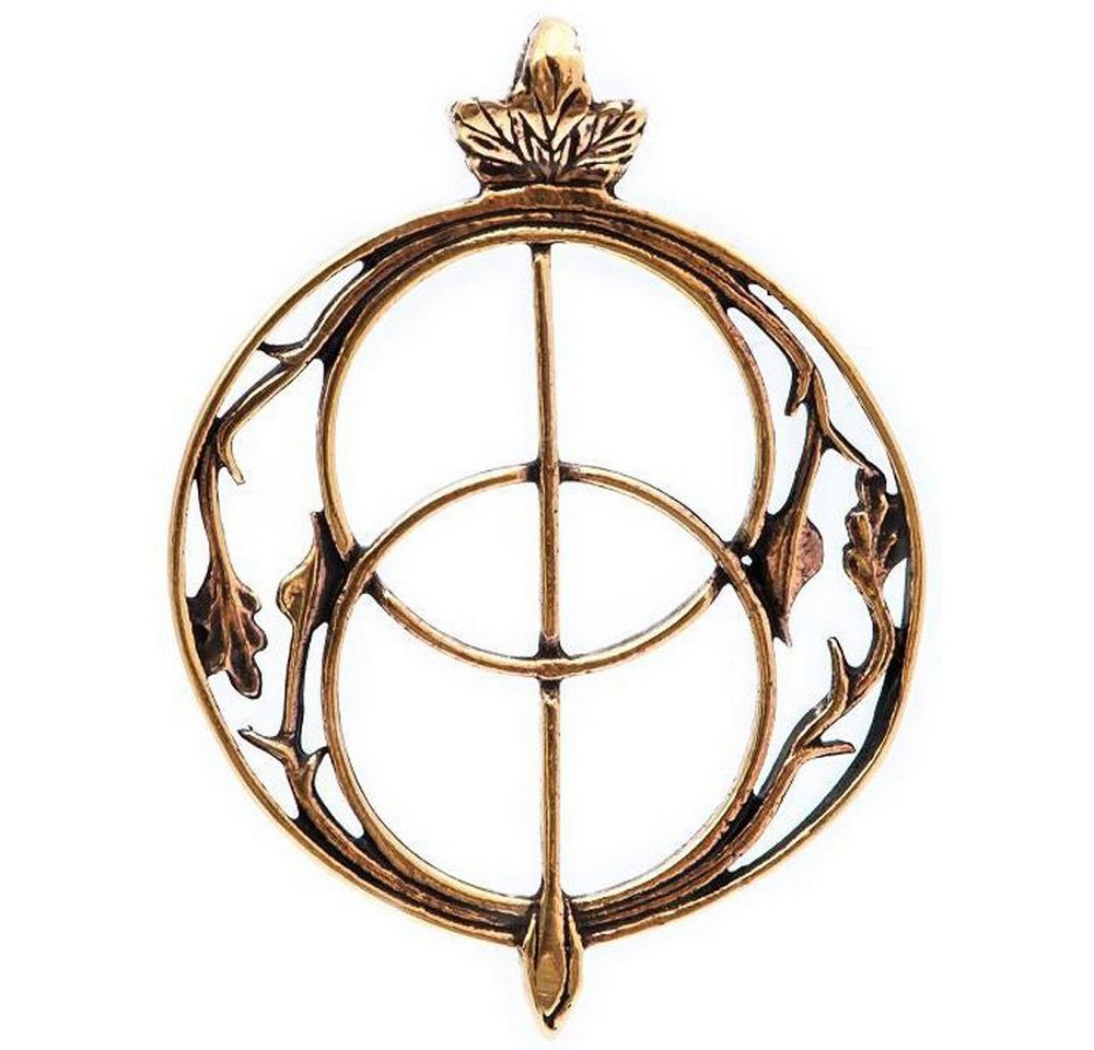 HOPLO Kettenanhänger Celtic Chalice Wells Avalon Anhänger Bronze Glastonbury Anderswelt von HOPLO