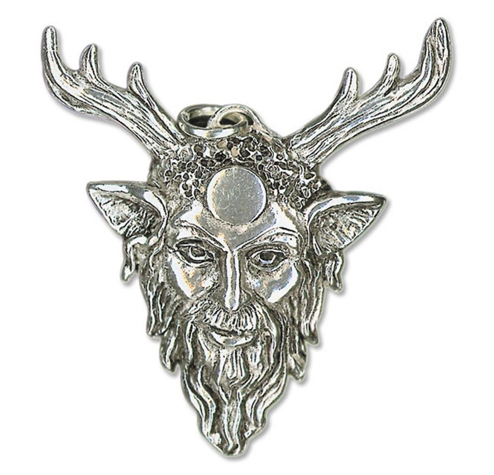 HOPLO Kettenanhänger Cernunnos Schmuck Anhänger 925er Silber 27x28mm Hirschgott + Halsband von HOPLO