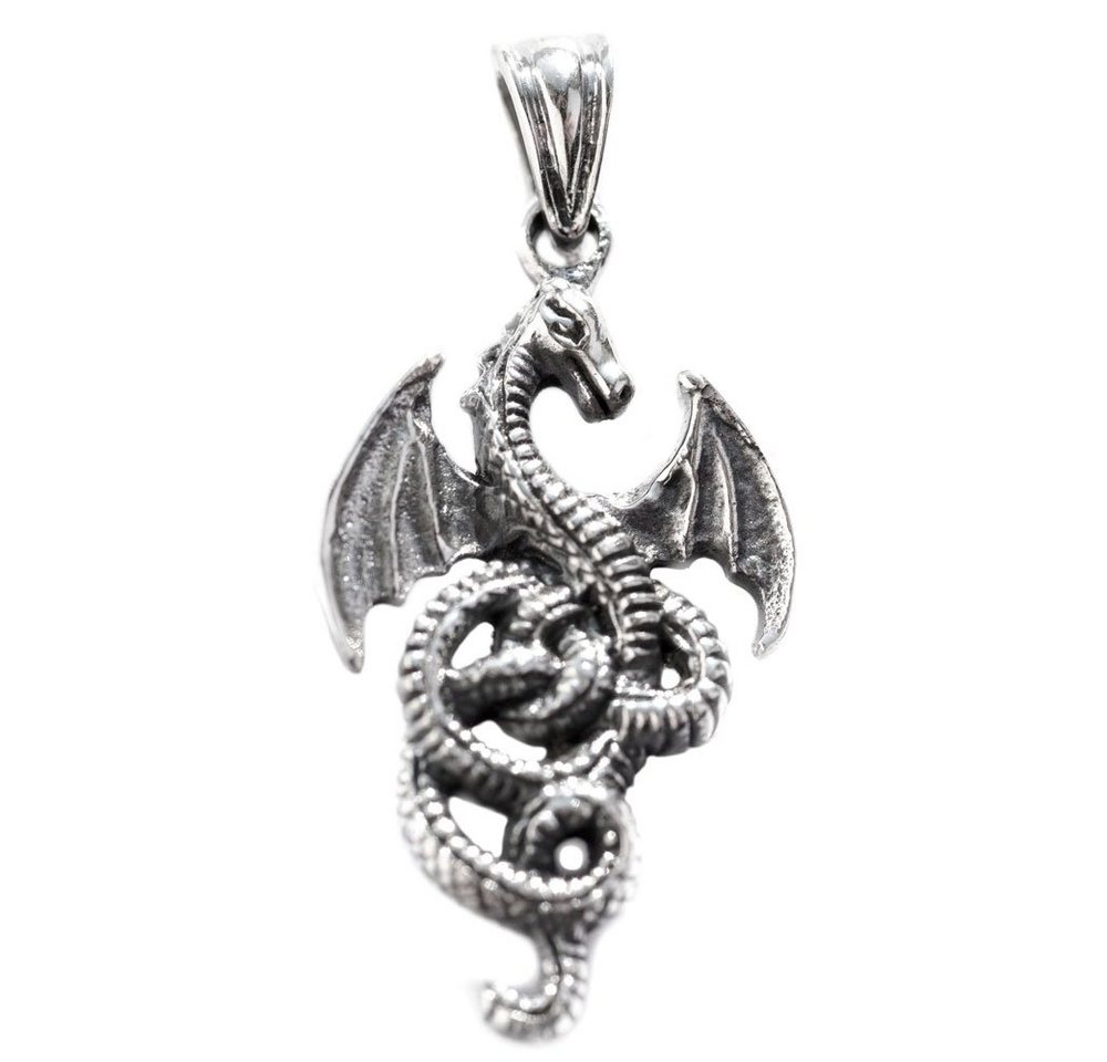 HOPLO Kettenanhänger Drache Schmuck Anhänger 925er Silber - Drachen - 30x14mm von HOPLO