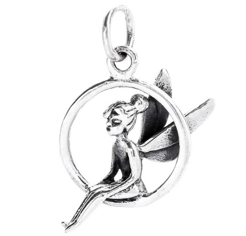HOPLO Kettenanhänger Elfe/Fee Schmuck Anhänger 925er Silber - Elfen Feen - 31x20mm von HOPLO
