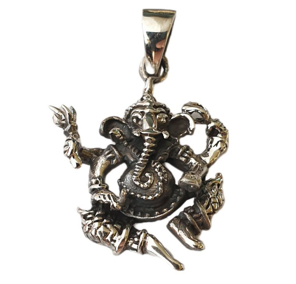 HOPLO Kettenanhänger Ganesha Schmuck Anhänger 925er Silber Gott im Hinduismus 24x22mm von HOPLO