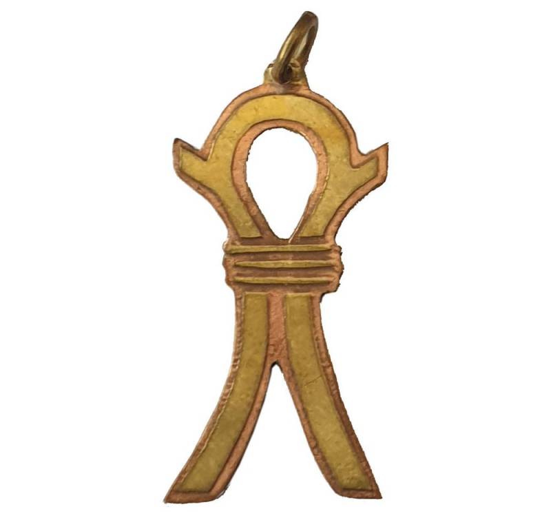 HOPLO Kettenanhänger Hieroglyphe Sa Amulett Messing Kupfer Talisman: 31 mm von HOPLO