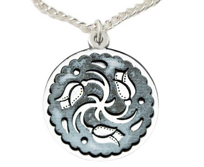 HOPLO Kettenanhänger Imbolc Keltische Sternzeichen Anhänger versilbert Kette 23. Jan 13. Fe von HOPLO