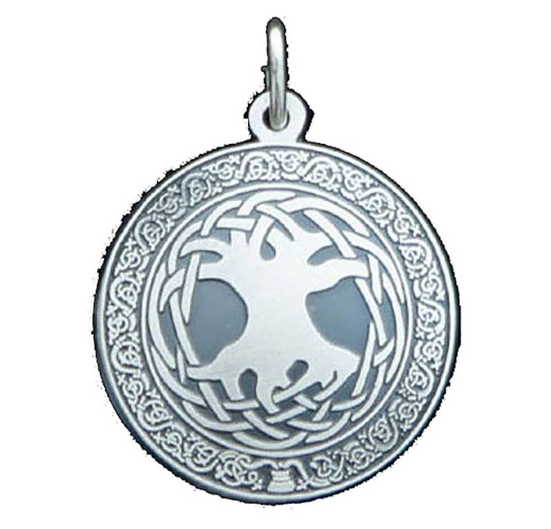 HOPLO Kettenanhänger Keltischer Lebensbaum Schmuck Anhänger versilbert - Lebensbaum - von HOPLO