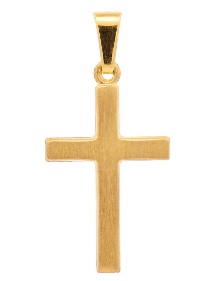 HOPLO Kettenanhänger Kettenanhänger Gold Anhänger Kreuz massiv 333 - 8 Karat Gold, Made in Germany von HOPLO
