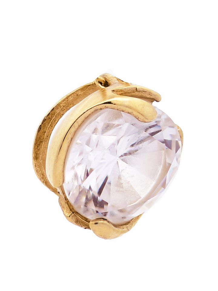HOPLO Kettenanhänger Kettenanhänger Gold Anhänger Zirkonia massiv 375 - 9 Karat Gold, Made in Germany HOPLO Kettenanhänger Kettenanhänger Gold Anhänger Zirkonia massiv 375 - 9 Karat Gold, Made in Germany von HOPLO