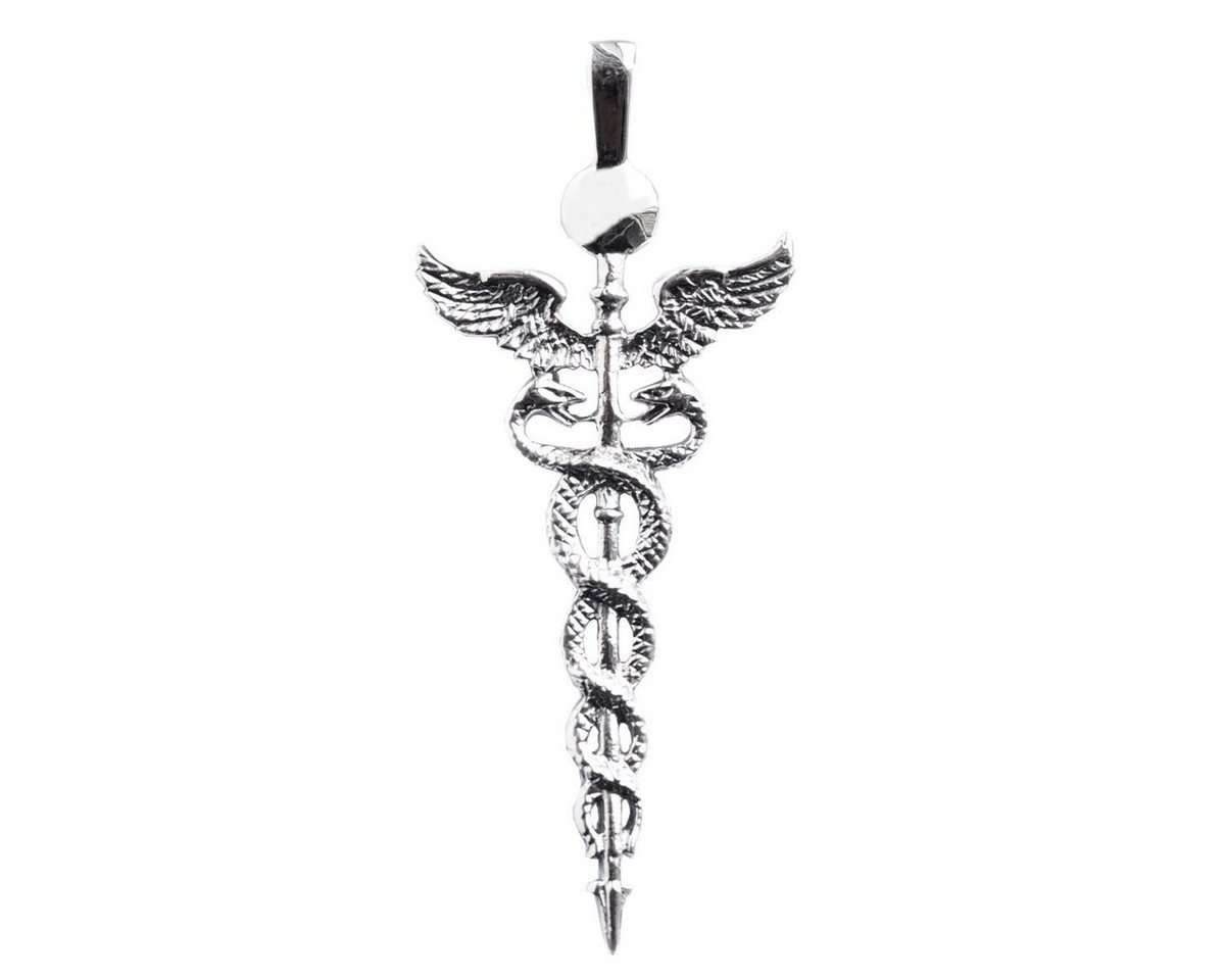 HOPLO Kettenanhänger Stab der Heilung groß Anhänger 925er Silber 72x31mm HOPLO Kettenanhänger Stab der Heilung groß Anhänger 925er Silber 72x31mm von HOPLO